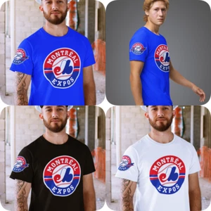 Retro Style 25th Anniversary Montreal Expos Print T - Shirt sz S - 3XL NWOT NEW - Picture 1 of 5