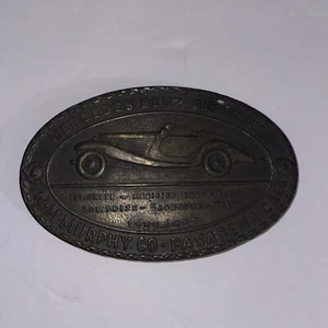 Vintage Brass Belt Buckle Mercedes-Benz￼ W.M. Murphy Co. Pasadena CA - Picture 1 of 4