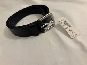 Cinturón de cuero mediano para hombre MADEWELL, color negro, talla 36 - Imagen 1 de 4