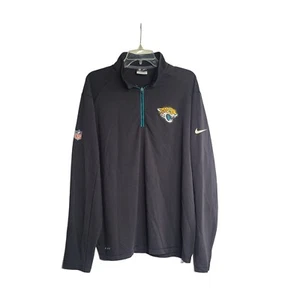 Nike Jacksonville Jaguars 1/4 Zip Performance Sweater Pull Over Sz XL Black - Picture 1 of 10