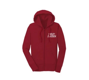 GENUINE HARLEY-DAVIDSON WOMEN'S SPECIAL #1 ZIP UP HOODIE, RED 96604-22VW - Picture 1 of 2