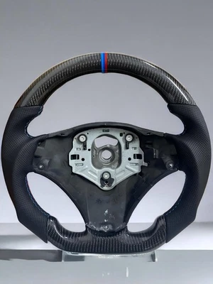 Carbon Fiber Steering Wheel For BMW E90 E92 E93 M3 328i 335i Manual 2005-2013 - Image 1 of 4