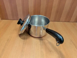 1801 Revere Ware 1-1/2 Quart 5-1/2" Saucepan Stainless Steel Copper Bottom w/Lid - Picture 1 of 10