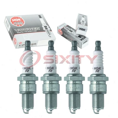 4 pcs NGK V-Power Spark Plugs for 1985 Plymouth Turismo 1.6L L4 - Engine Kit dz - Image 1 of 4