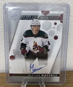 2022-23 SP Authentic Auto Future Watch /999 Matias Maccelli #115 Rookie Auto RC - Bild 1 von 2