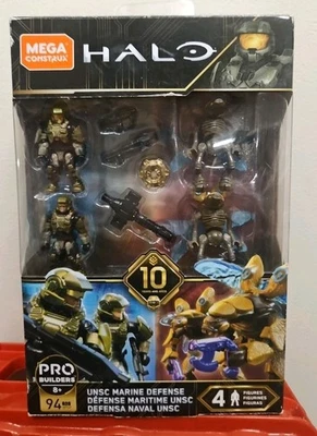 Mega Construx HALO Pro Builders UNSC DEFENSA MARINA - 4 figuras - 94 piezas NUEVO Foto 1 de 3