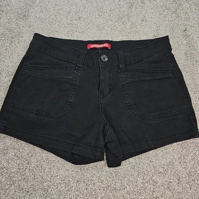 Pantalones Cortos Vintage Unionbay Negros Para Mujer Talla 5 Y2K Tiro Bajo Micro Pantalones Cortos Cintura 30 pulgadas Foto 1 de 4