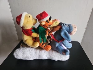 Gemmy Disney Pooh, Tigger, & Eeyore Sledding Musical Plush Figure Works - Picture 1 of 11