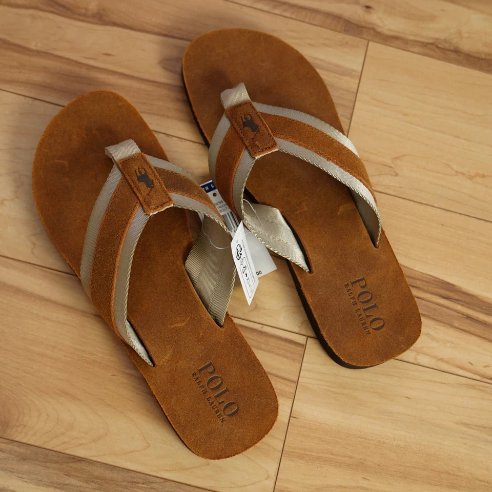 Chanclas Polo Ralph Lauren Roughout Gamuza Nuevas con Etiquetas Foto 1 de 4