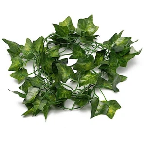 7 ft Green LED Ivy Leaf Garland Battery Operated Fairy Lights Party Decorations - Picture 1 of 9