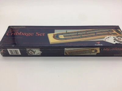 Винтажная настольная игра Cardinal Wood Cribbage Premier Edition Deluxe 1993 запечатанная - Изображение 1 из 2