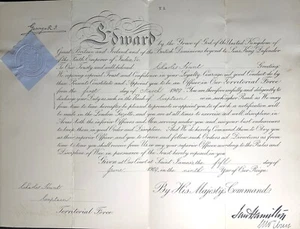 ISLE OF WIGHT GEWEHRE. Territorial Force Commission, 1909 - Bild 1 von 1