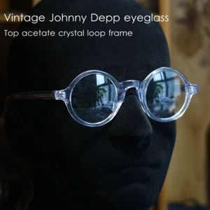 Johnny Depp Round glasses men's clear acetate eyeglasses round crystal eyewear - Picture 1 of 7