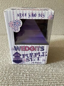 WEDGiTS 15 Piece Purple Activity Set Building Blocks Learning Toy Imagability - Picture 1 of 9