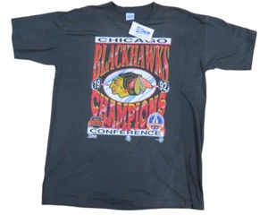 Vintage Chicago Blackhawks Mens XL T Shirt USA Made 1992 NHL - NWT - Picture 1 of 10