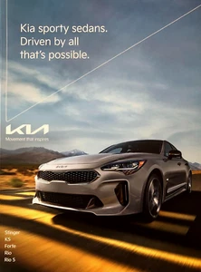 2022 KIA SPORT SEDAN RANGE—24 PAGE SALES BROCHURE—STINGER K5 FORTE RIO 5—NOS NM - Picture 1 of 1