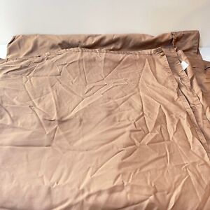 country living flat sheet full brown solid cotton blend modern
