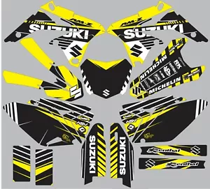 Yellow Graphics for 2010-2018 Suzuki RMZ250 RMZ 250 Shroud Decal Sticker - Foto 1 di 1