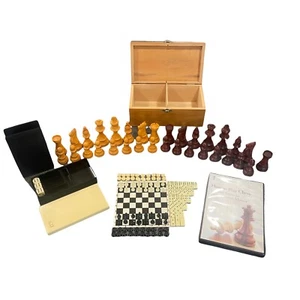 Great Courses How To Play Chess 4 DVD Set Wood Chess Pieces Mini Magnetic Game  - Picture 1 of 11