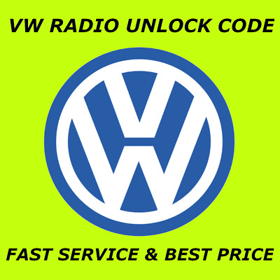 ✅VW RADIO CODE - Volkswagen Radio Unlock PIN Code SERVICE RNS RCD BETA GAMMA✅ • 5.61€