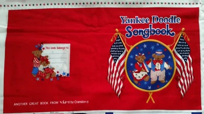 Antigo 2004 YANKEE DOODLE SONGBOOK Tecido Corte e Costura Painel Colchas / Parede Suspensa Novo em folha - Imagem 1 de 4