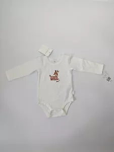 Firsts By Petit Lem Langarm Einteiler Body Hirsch Rehkitz Wald Baby 6M - Bild 1 von 6