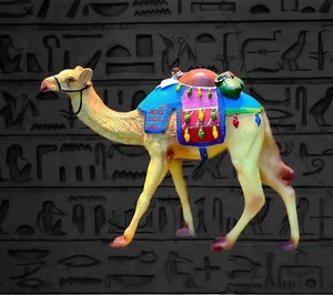 Handmade Egyptian Camel Stone Statue, Hand painted Carved Egyptian camel figuri - Picture 1 of 10
