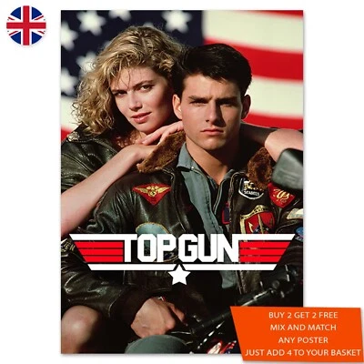 Top Gun 1986 Movie Poster Print A5 A4 A3 A2 A1 Maxi Wall Art - 2071