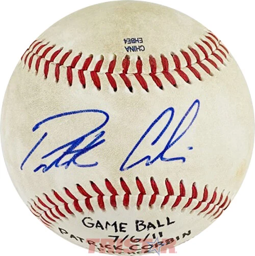 PATRICK CORBIN SIGNED SL BASEBALL PSA - GAME BALL WITH STATS - AZ DIAMONDBACKS - Image 1 of 3