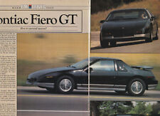 1985 Pontiac Fiero GT, Lengthy American Car Magazine First Road Test Report