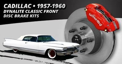 Kit de frenos delanteros Dynalite Wilwood Classic Series rojo, se adapta a Cadillac 1957-1960 ~ Foto 1 de 4