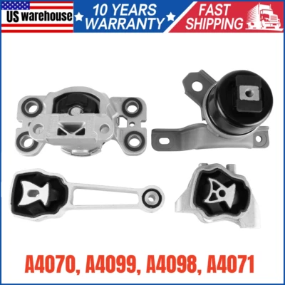 Juego de 4 piezas de montaje de puntal de transmisión y par de motor para Volvo S60 S80 V70 XC60 2007-2016 Foto 1 de 4