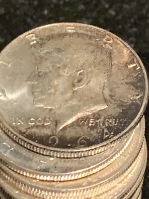 FULL DATES Roll Of 20 $10 Face Value 90% Silver 1964 Kennedy Half Dollars - Image 1 of 4