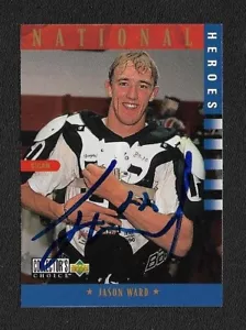 Jason Ward Signed Auto 1997-98 Upper Deck Collectors Choice National Heroes Card - Picture 1 of 1