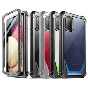 For Samsung Galaxy A02s Case Clear Back Shockproof Cover 360 Full Coverage - Picture 1 of 11