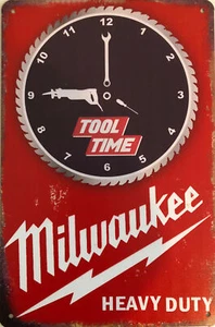 MILWAUKEE Rustic Look Vintage Tin Metal Sign Man Cave, Shed-Garage & Bar Sign - Picture 1 of 2