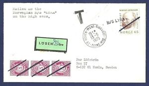 MS LYRA Norwegian Ship Port of Call at Rouen, France Paquebot Cover