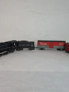 Working #666 Marx O Cast Metal 2-4-2 Steam Locomotive Tender Boxcar & Caboose - Picture 1 of 23