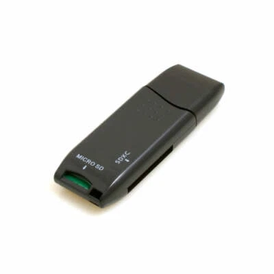SYSTEM-S 2 in 1 USB Typ A 3.0 zu Micro SD SDXC SDHC Kartenleser Adapter in Schwa - Bild 1 von 3