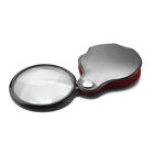 10X Foldable Magnifying Glass Handheld Optical Magnifier Pocket Reading Loupe