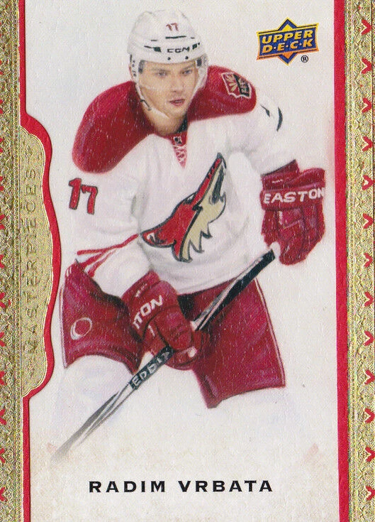14-15 UD Masterpieces Radim Vrbata /100 Red Framed Cloth 2014 Upper Deck - Image 1 of 1