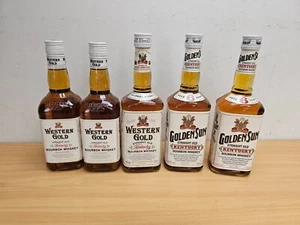 5Fl ältere WESTERN GOLD/GOLDEN SUN Bourbon Whiskey 40% Vol 0,7l Flaschen - Bild 1 von 8