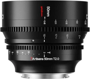 7artisans 50mm T2.0 Large Aperture Cine Lens Compatible for Sony E Mount New - Picture 1 of 7