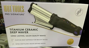 Hot Tools Pro Signature Titanium Ceramic Deep Waver Hair Styler Curler 110-240V. - Picture 1 of 17