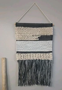 Gewebter Südwesten Wandteppich Faserkunst Wandbehang Boho Dekor Stammesdübel 26 x 15,5 Zoll - Bild 1 von 4