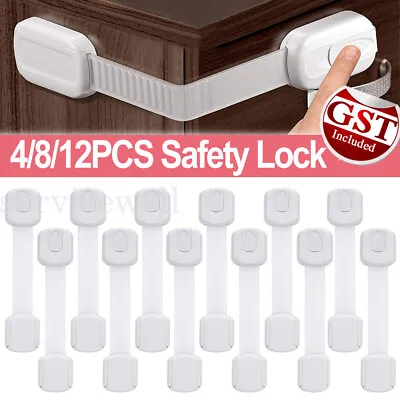 Child Toddler Baby Cupboard Cabinet Safety Locks Proof Door Drawer Fridge Kids • 20.17$