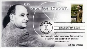 AO-3533, 2001, Enrico Fermi, First Day Cover, Add-on Cachet, Physicist, SC 3533 - Picture 1 of 1