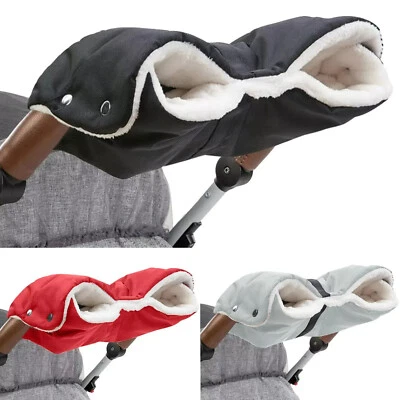 Winter Baby Kinderwagen Kinderwagen Handmuff Wasserdicht Fingerlose Handschuhe Warm Zubehör - Bild 1 von 4