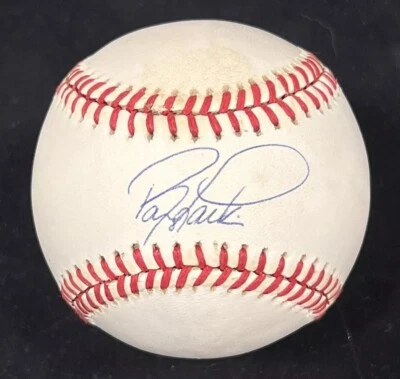 Barry Larkin Signed Official NL Baseball Bold Vintage Auto Reds HOF PSA COA - Image 1 of 4