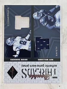 2003 Leaf Limited - Double Threads - Deion Sanders Roy Williams Cowboys /100